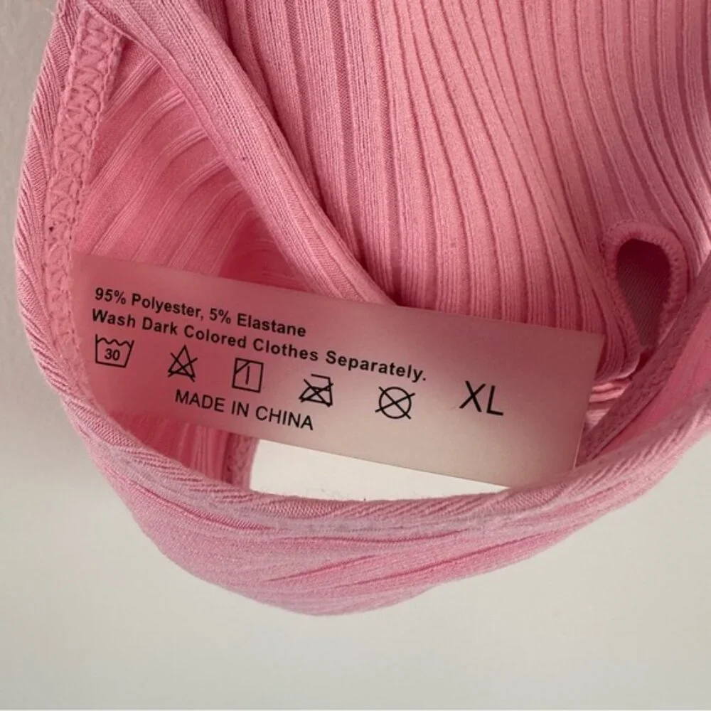 Shein Underwire Bikini Top Hot Pink Barbiecore Size XL - Picture 3 of 3